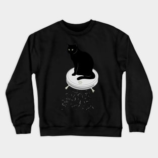 Cat Vacuum Cleaning Witch Cat Lovers Cat Daddy Funny Cat Crewneck Sweatshirt